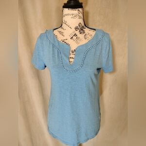EUC! Talbots Light Blue Short Sleeve Women's Top. Size S